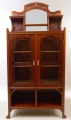 Foto 2: Jugendstil Aufsatzvertiko / Salonmöbel, um 1910, in Nussbaum