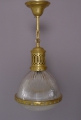 Peter Behrens (1868-1940) attr.: Art Deco Deckenlampe, Messing, einflammig