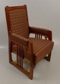 Patriz Huber (1878-1902) attr.: Jugendstil Armlehn-Sessel, um 1900, in Mahagoni