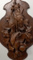 Foto 5: Ein Paar große Jagd-Wandappliken / Stilleben-Reliefs, 19. Jahrhundert, Nussbaum geschnitzt