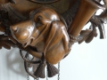 Foto 8: Jagdliche Kuckucksuhr, Schwarzwald, 19. Jahrhundert, Nussbaum geschnitzt