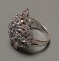 Foto 4: Ring, 1. Hälfte 20. Jahrhundert, 925er Sterlingsilber, mit Aquamarinen und Markasiten