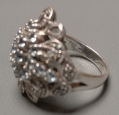 Foto 5: Ring, 1. Hälfte 20. Jahrhundert, 925er Sterlingsilber, mit Aquamarinen und Markasiten