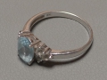 Foto 3: Demi Parure, Ring und Kettenanhänger, 20. Jahrhundert, 925er Sterlingsilber, mit Steinbesatz