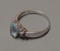 Foto 4: Demi Parure, Ring und Kettenanhänger, 20. Jahrhundert, 925er Sterlingsilber, mit Steinbesatz