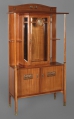 Jugendstil Salonvitrine / Vitrinenschrank, um 1905, in Mahagoni