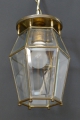 Art Deco Deckenlampe / Flurleuchte, wohl Wien, prismatischer Lampenkorpus