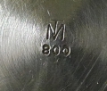 Foto 2: Art Deco Silber-Set, dreiteilig, bestehend aus Milchkännchen, Zuckerschale und Tablett, 800er Silber, von Theodor Müller - Weimar, 1920/30er Jahre