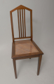 Richard Riemerschmid (1868-1957) attr.: Jugendstil Stuhl / Hochlehner, um 1910, nussbaumfarbig