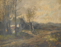 Foto 2: Cornelis de Bruin (1870-1940): Gemälde, Öl auf Leinwand, Landschaftsbild, Holland
